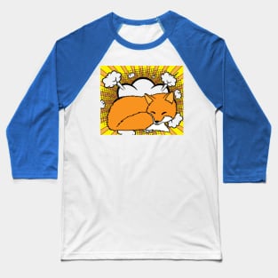 Sweet Retro Vintage Cartoon Fox Baseball T-Shirt